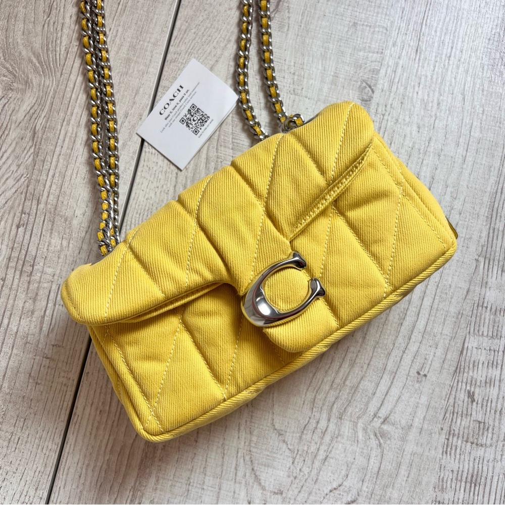 Coach Tabby Shoulder Bag 20 With Quilting Neon